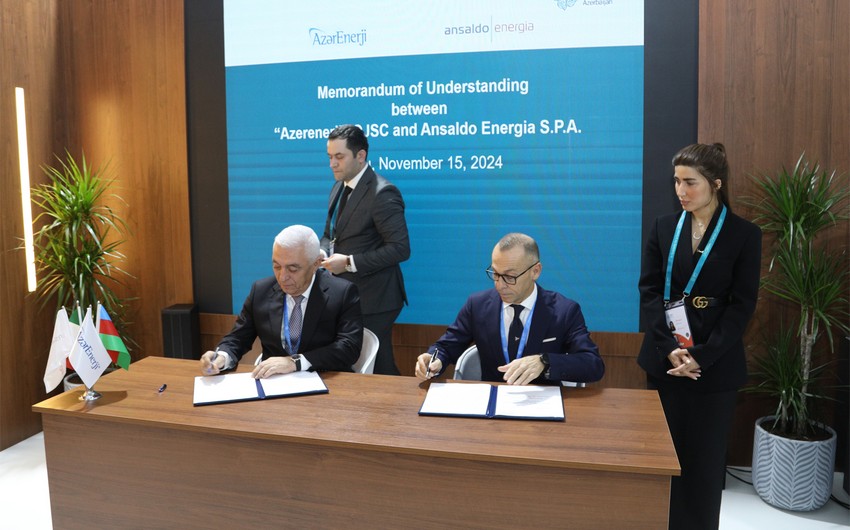 “AzerEnerji” ile Italiya sirketi arasinda memorandum imzalanib