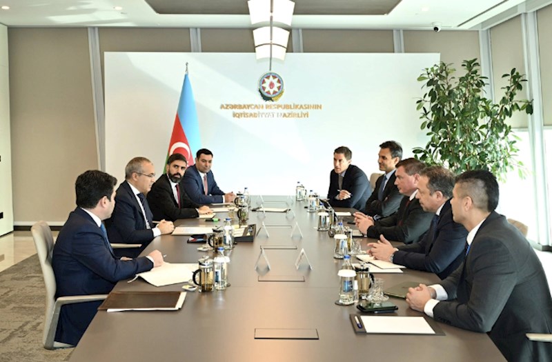 Mikayil Cabbarov ve Rovsen Necef Ken Vest ile gorusduler — FOTOLAR