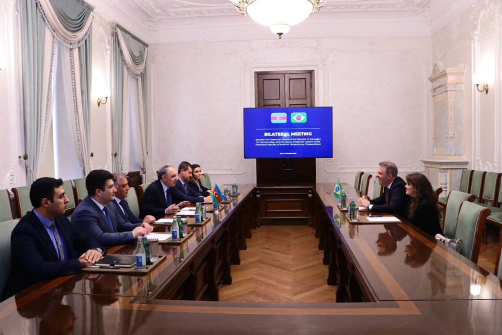 Kamran Eliyev Braziliyanin Bas prokuror muavini ile gorusub