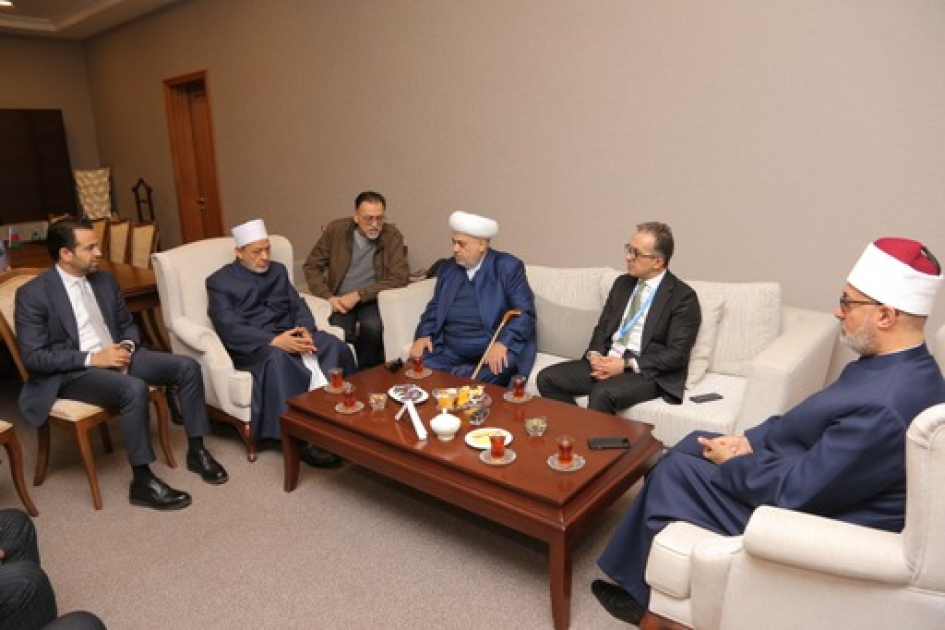Qafqaz Muselmanlari Idaresinin sedri El-Ezher El-Serifin bas imami ile gorusub