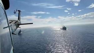 Xezerde Azerbaycan ve Iran herbi gemileri birge telim kecirib
