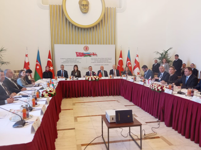 Ankarada Turkiye, Azerbaycan ve Gurcustan parlamentlerinin xarici elaqeler komiteleri rehberlerinin gorusu kecirilib