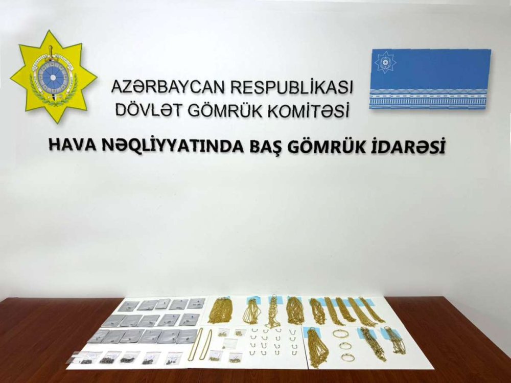 Qizil-zinet esyalarinin qanunsuz yolla Azerbaycana getirilmesinin qarsisi alinib