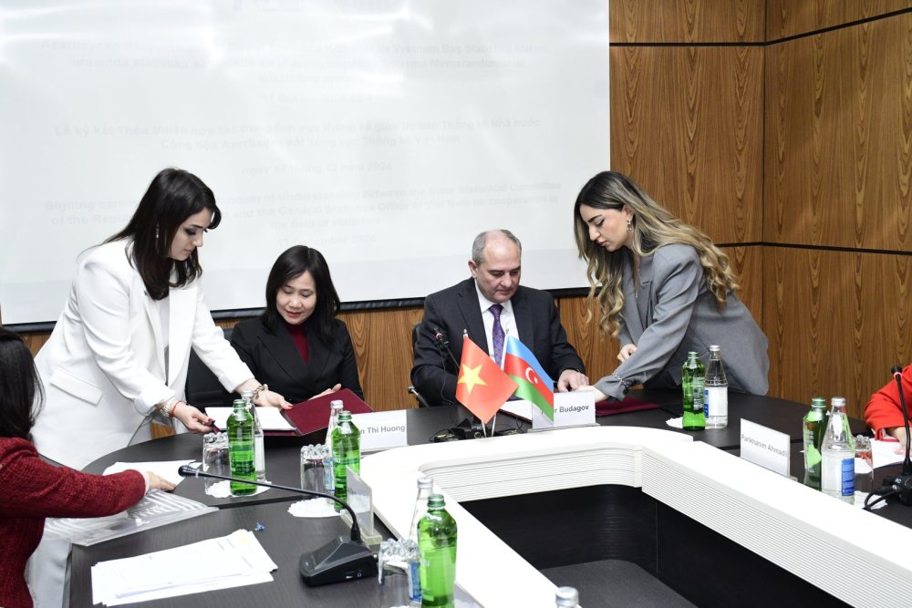 Dovlet Statistika Komitesi ile Vyetnam Bas Statistika Idaresi arasinda Anlasma Memorandumu imzalanib (FOTO)
