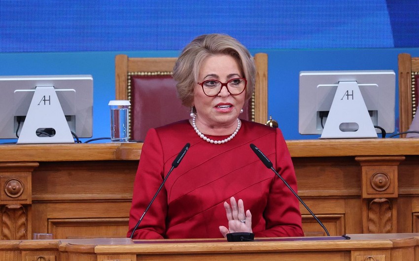 Valentina Matviyenko Azerbaycan Prezidentini tebrik edib