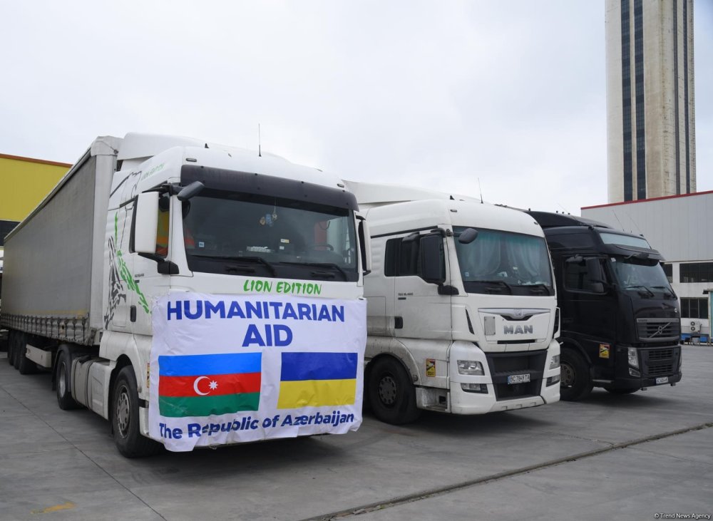 Azerbaycandan Ukraynaya novbeti humanitar yardim gonderilib