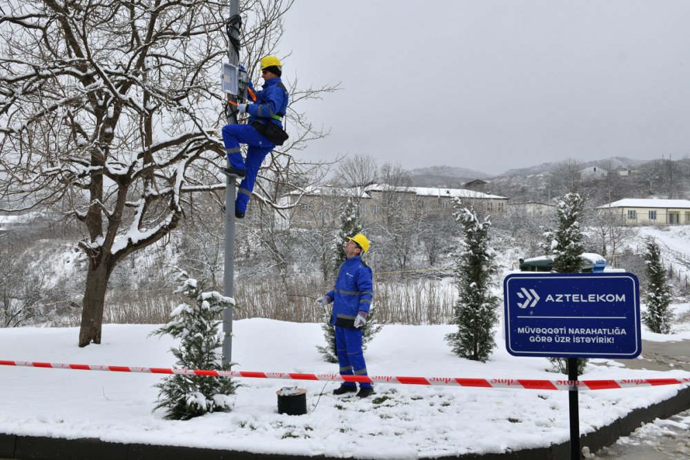Xocalida yasayis yerleri telekommunikasiya xidmetleri ile temin edilib - FOTO