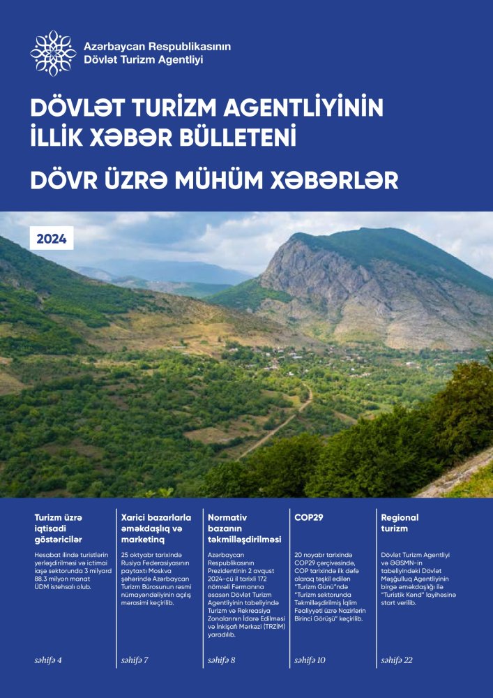 Dovlet Turizm Agentliyi 2024-ci il uzre onlayn xeber bulleteni hazirlayib