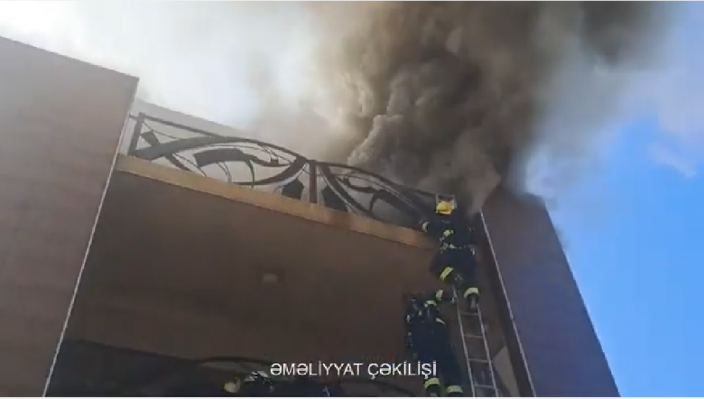 Sumqayitda reabilitasiya merkezinde yangin olub (VIDEO)