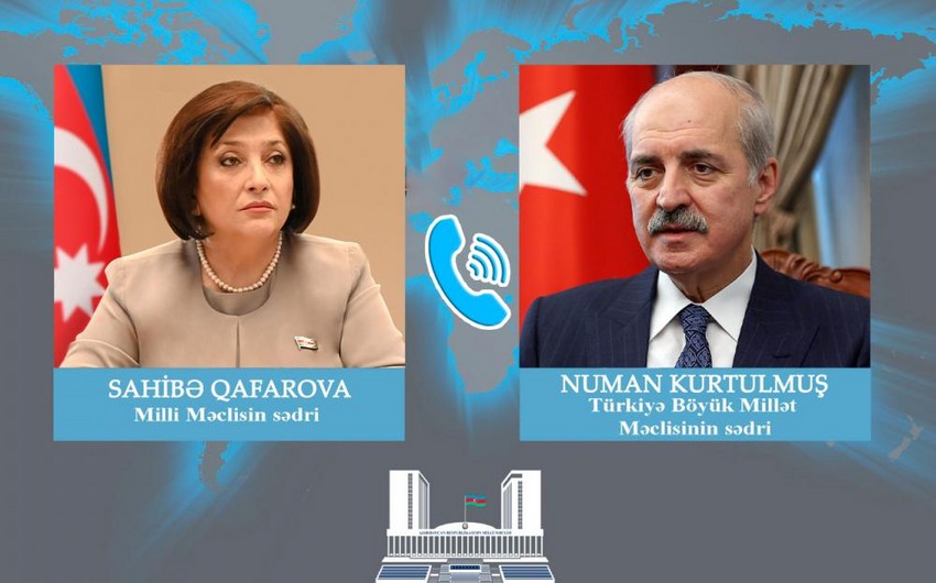 Azerbaycan ve Turkiye parlamentlerinin sedrleri telefonla danisib, emekdasliq muzakire olunub