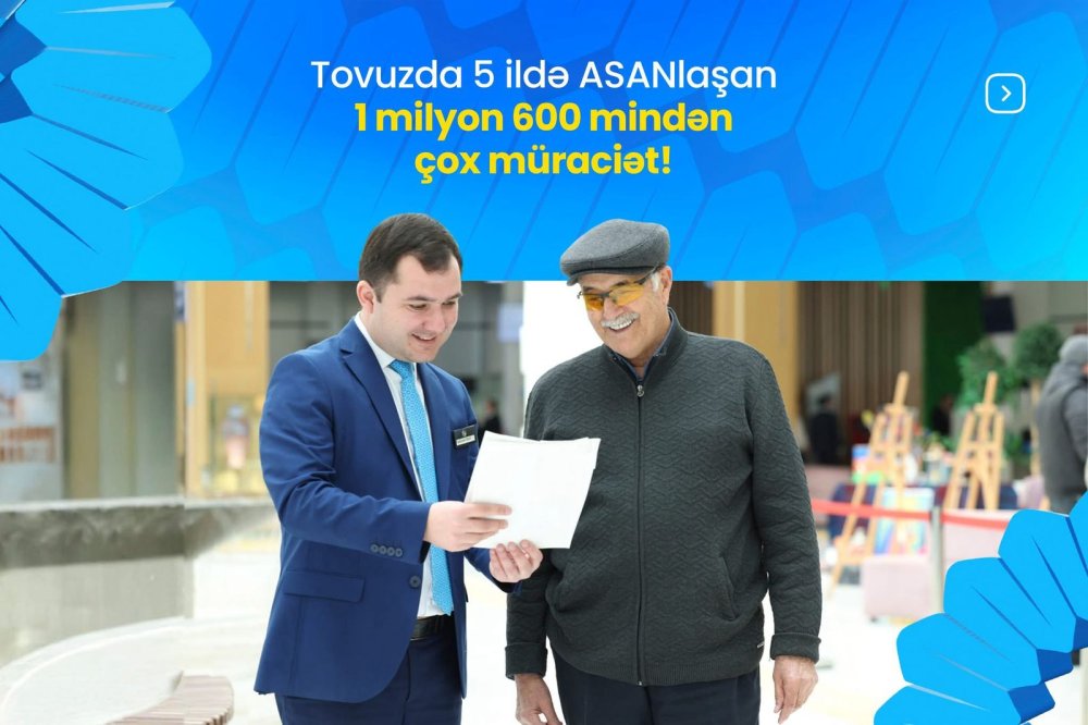 5 ilde Tovuzda ASANlasan 1 milyon 600 minden cox muraciet