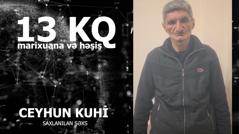 Nesimi rayonunda 13 kq marixuana ve hesis askarlanib - VIDEO