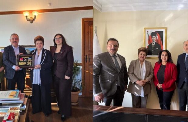 Azerbaycan numayende heyeti Turkiye mediasinin temsilcileri ile GORUSDULER – FOTO