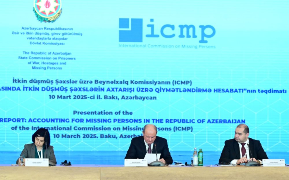 Azerbaycanda itkin dusmus sexslerle bagli qiymetlendirme hesabati teqdim edildi