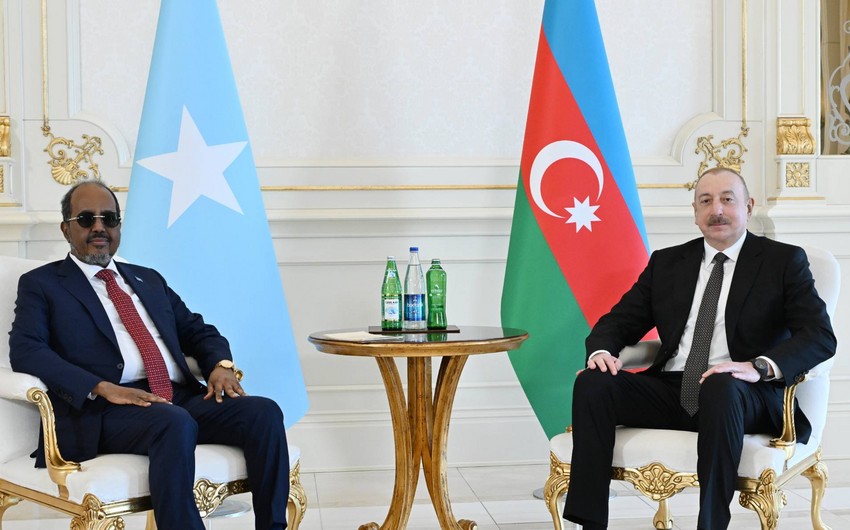 Somali Prezidenti Ilham Eliyevi tebrik edib