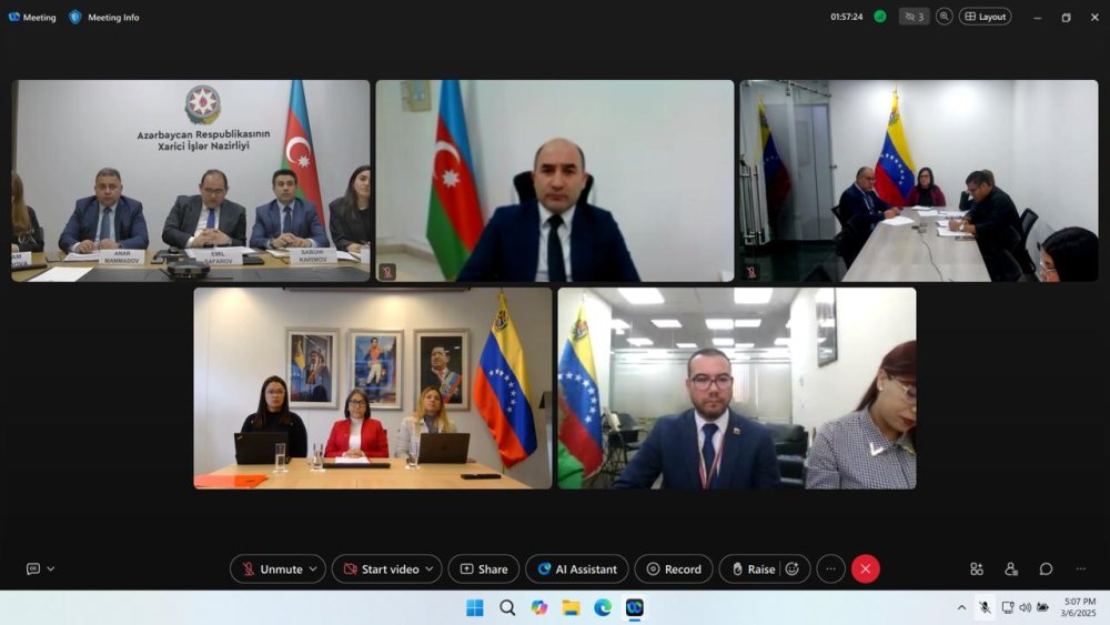 Azerbaycanla Venesuela arasinda konsulluq meslehetlesmeleri aparilib