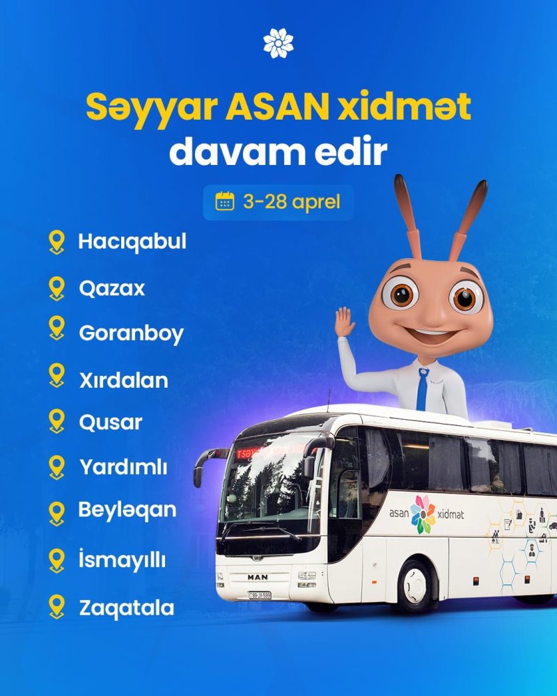 Seyyar ASAN xidmet davam edir