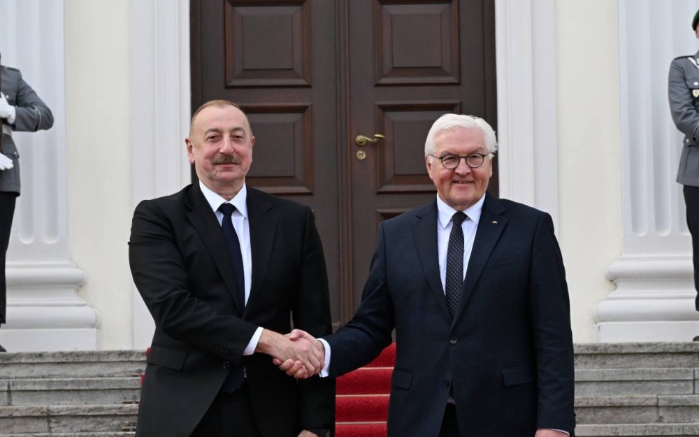 Almaniya Prezidentinin resmi qarsilanma merasimi olub