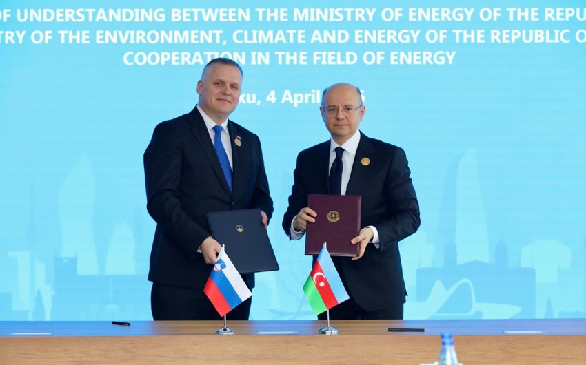 Azerbaycan Sloveniya ile enerji sahesinde Anlasma Memorandumu imzalayib