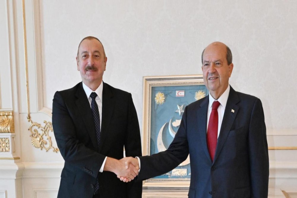 Prezident Ilham Eliyev Antalyada Ersin Tatarla gorusub