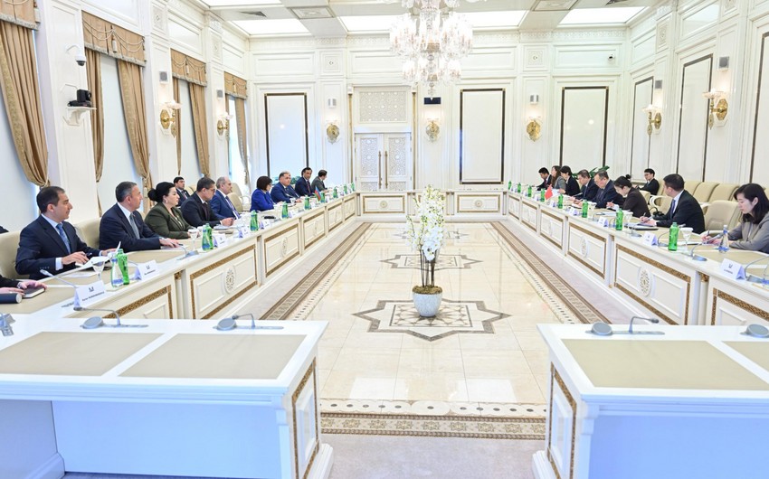 Sahibe Qafarova Cin numayendeleri ile parlamentlerarasi emekdasligi muzakire edib