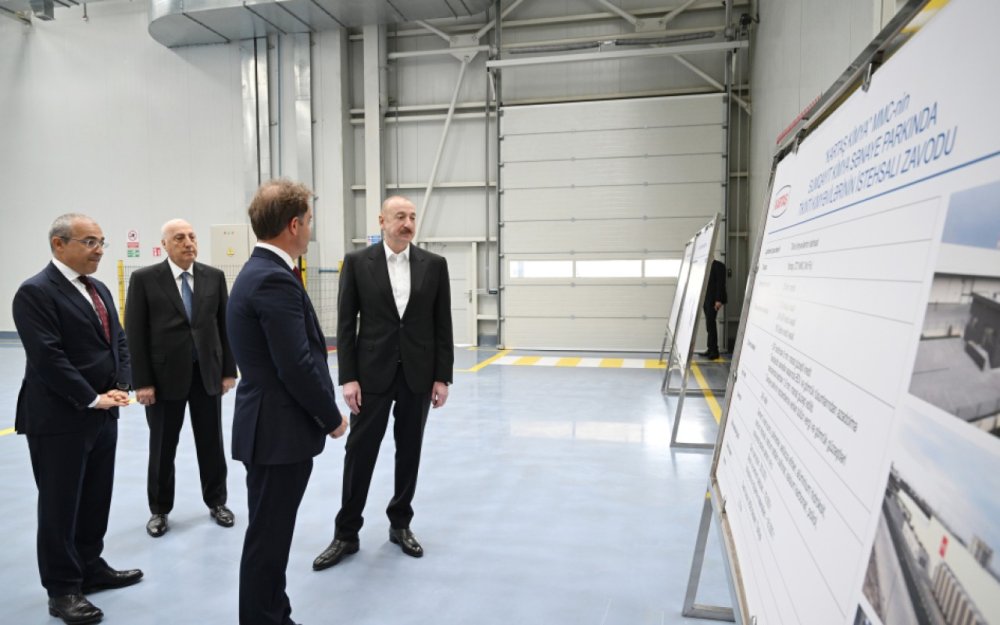 Ilham Eliyev Sumqayit Kimya Senaye Parkinda bir sira muessiselerin acilisini edib - FOTOLAR