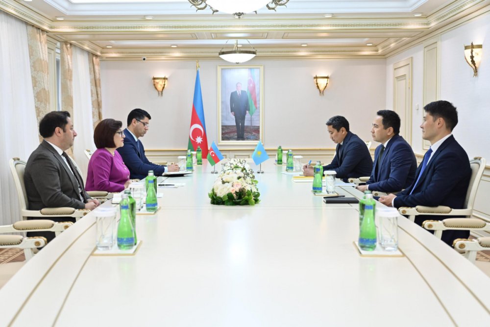 Sahibe Qafarova Qazaxistanin Azerbaycandaki sefiri ile gorusub