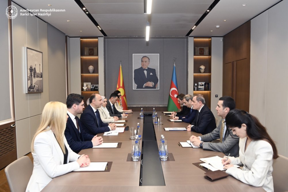 Ceyhun Bayramov Simali Makedoniya Assambleyasinin sedrini qebul edib