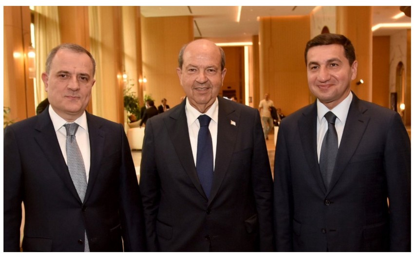 Ersin Tatar Ceyhun Bayramov ve Hikmet Haciyevle gorusub