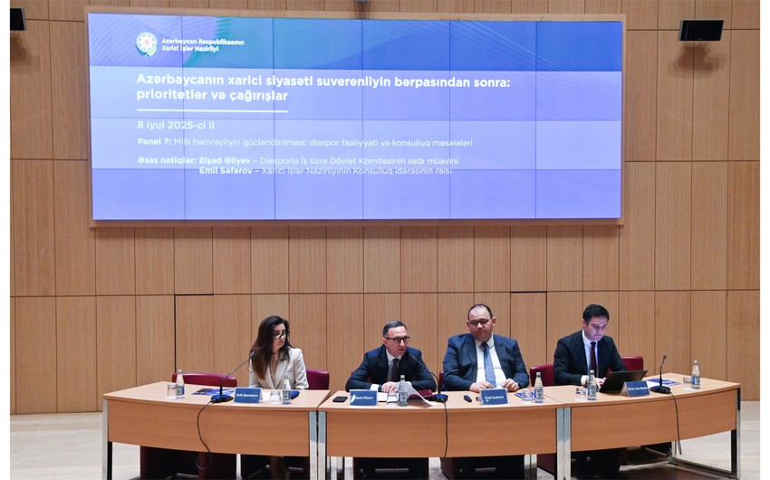 Azerbaycan diplomatlari xaricde yasayan azerbaycanlilarin huquqlarinin qorunmasi meselesini muzakire edibler