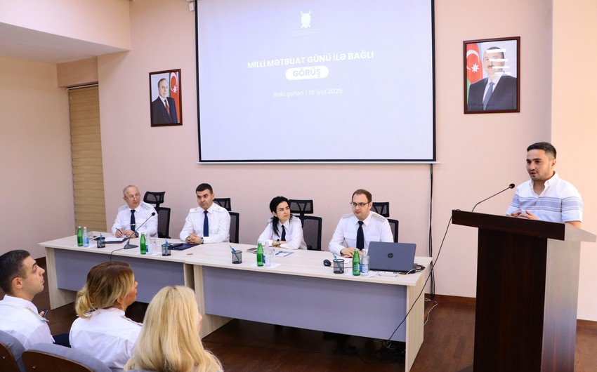 Bas Prokurorluqda Milli Metbuat Gunu munasibetile media numayendeleri ile gorus kecirilib
