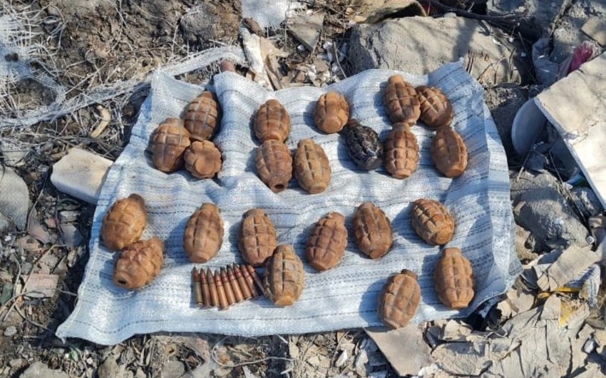 Abseronda 17 F-1 qumbarasi, 16 partlayici ve xeyli silah-sursat askarlanib