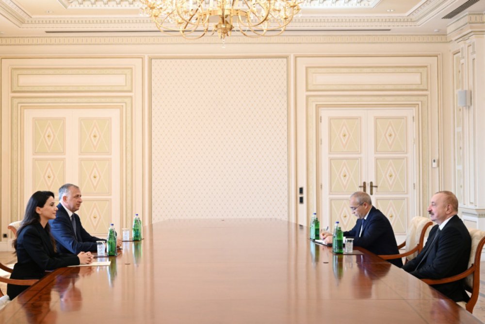 Ilham Eliyev Gurcustanin iqtisadiyyat ve davamli inkisaf nazirini qebul edib