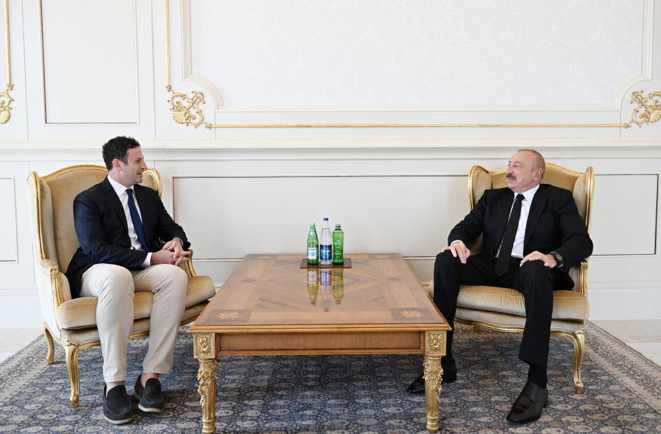 Ilham Eliyev “The Goldman Sachs Group Inc.” sirketinin qlobal meseleler uzre prezidentini qebul edib