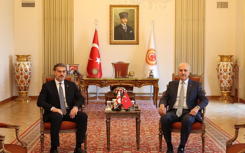 Gurcustan Prezidenti TBMM sedri ile regional sulhu muzakire etdi