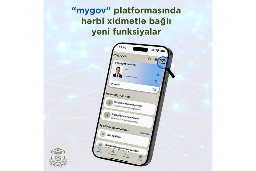 Herbi xidmetle bagli “mygov” platformasina yeni funksiyalar elave olunub