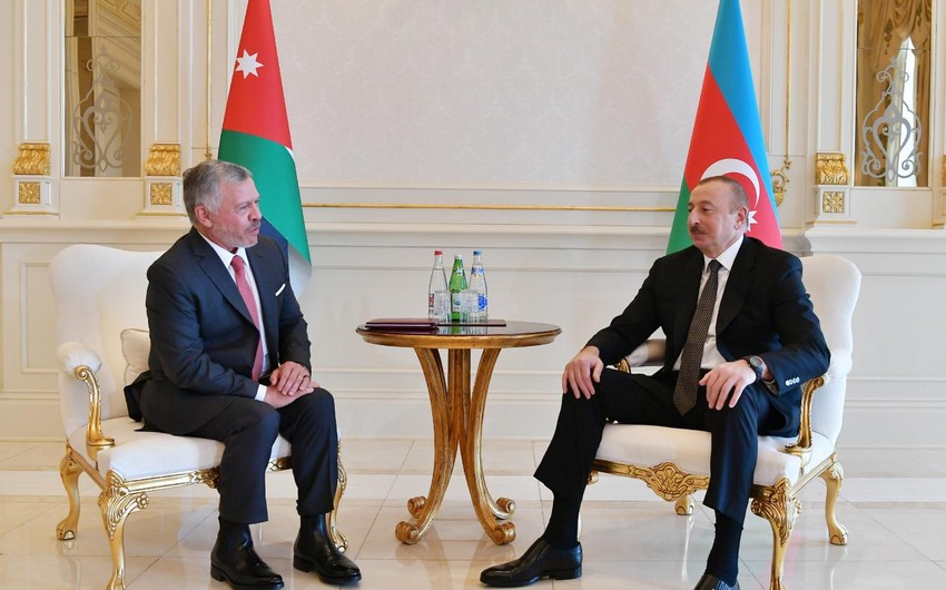 Iordaniyanin Krali Prezident Ilham Eliyeve zeng edib