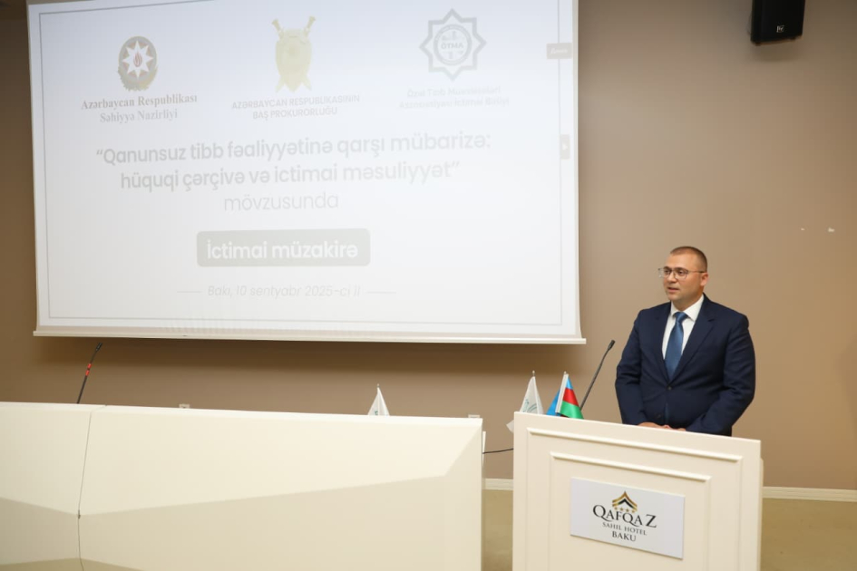 Qanunsuz tibb fealiyyetine qarsi mubarize ile bagli ictimai muzakire aparilib