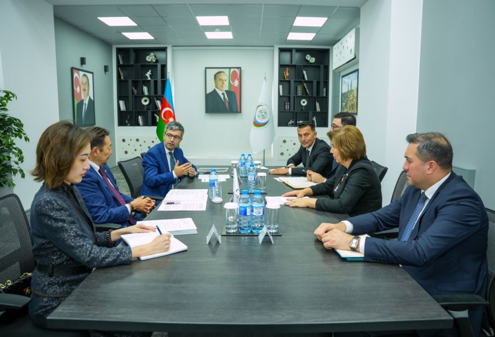 Bahar Muradova AQEM-in Bas katibi Kayrat Saribayla gorusub