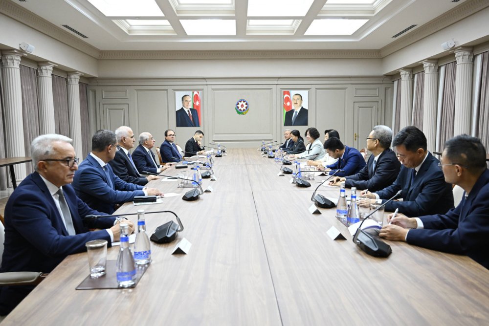 Eli Esedov Cin Xalq Siyasi Mesveret Surasinin Umumcin Komitesi sedrinin muavini ile gorusub