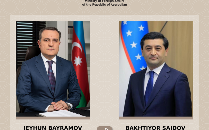 Ceyhun Bayramov ozbekistanli hemkari ile telefon danisigi apardi