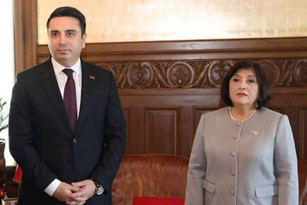 Sahibe Qafarova ve Alen Simonyan Cenevrede gorusub