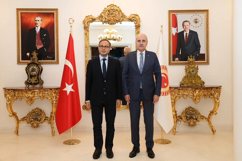 Turkiye parlamentinin sedri TURKPA Bas katibini qebul edib