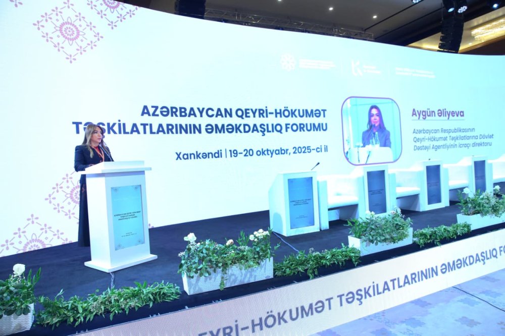 Xankendide Azerbaycan QHT-lerinin Emekdasliq Forumunun resmi acilisi olub
