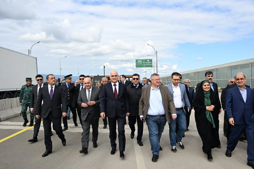 Azerbaycan, Iran ve Rusiya resmileri Simal-Cenub dehlizinin infrastrukturuna baxis kecirib