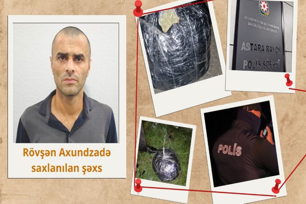 Irandan Astaraya PUA ile gonderilen narkotik askarlanib - FOTO