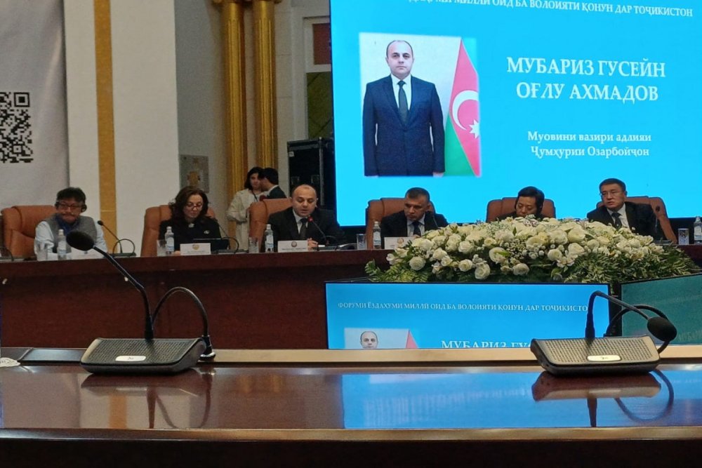 Edliyye nazirinin muavini Tacikistanda forumda istirak edib