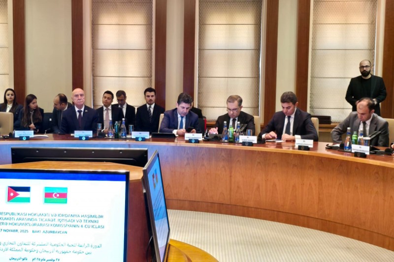 Azerbaycan–Iordaniya Hokumetlerarasi Komissiyasinin 4-cu iclasi kecirilir